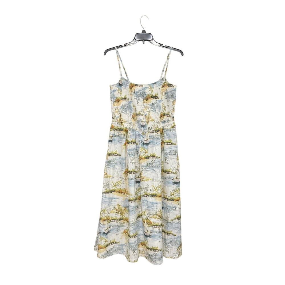 NWT Abercrombie & Fitch Sydney Smocked Dipped-Waist Midi Dress Size X-Large - Picture 3 of 11